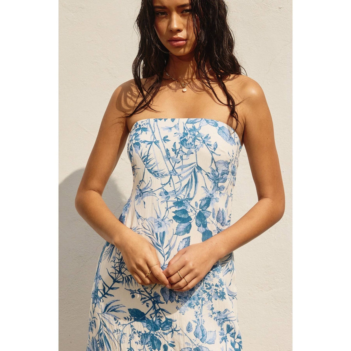 Love Letter Strapless Tie Back Mini Dress