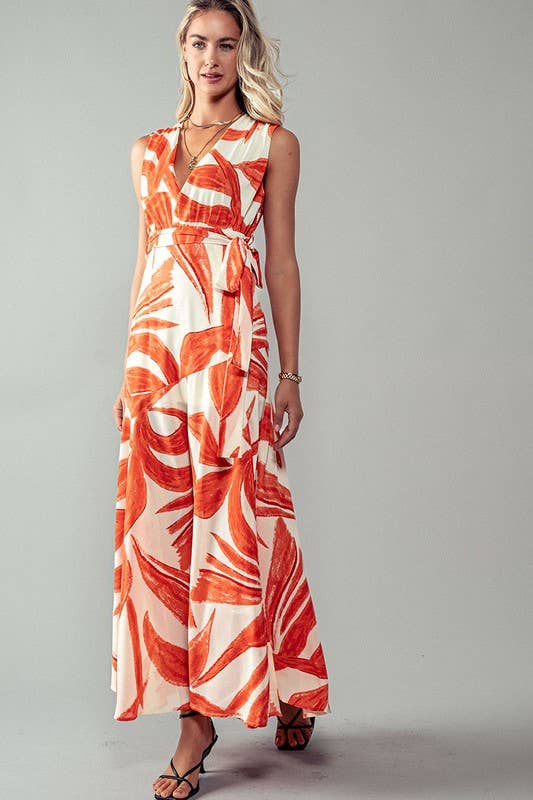Nordic Blossom Maxi Dress