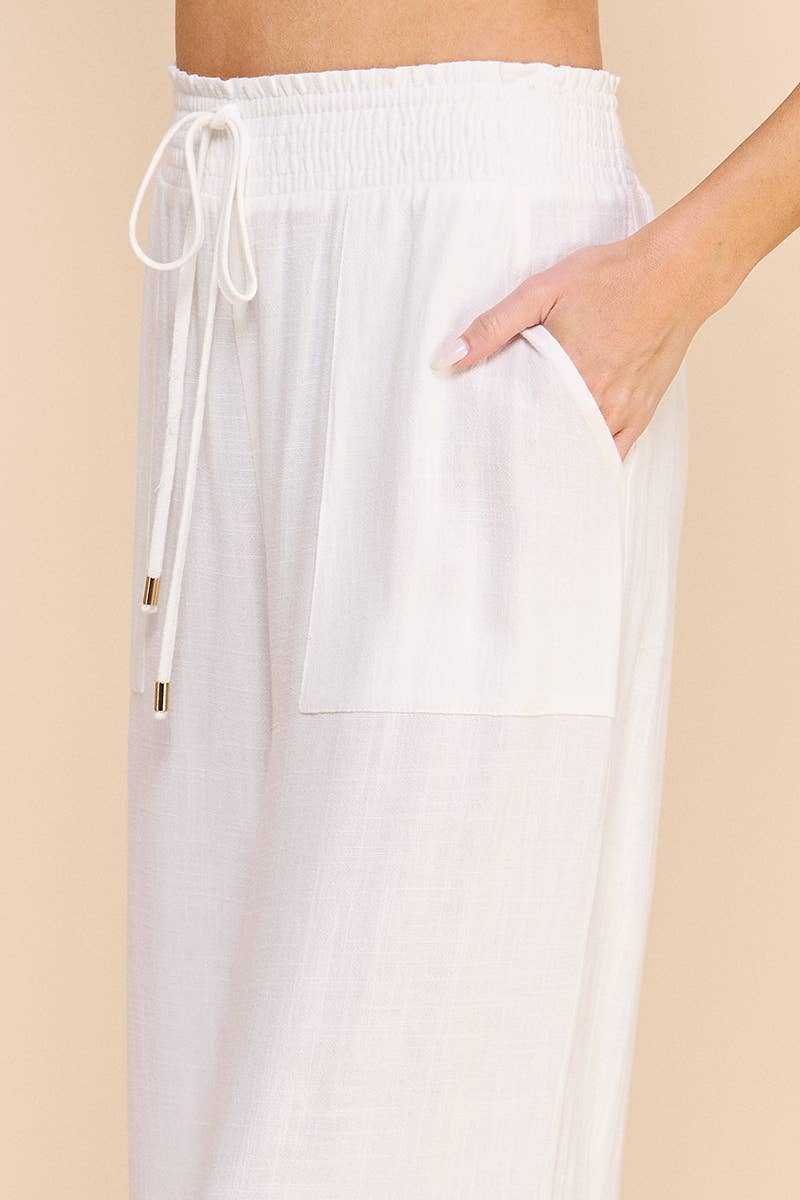 Soft Linen Wide Leg Pants