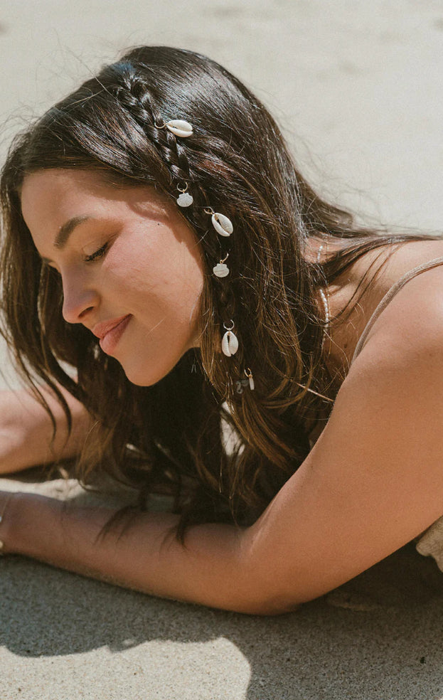 Flat Shell Hair Charm