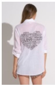 Heart Back Button Down Shirt