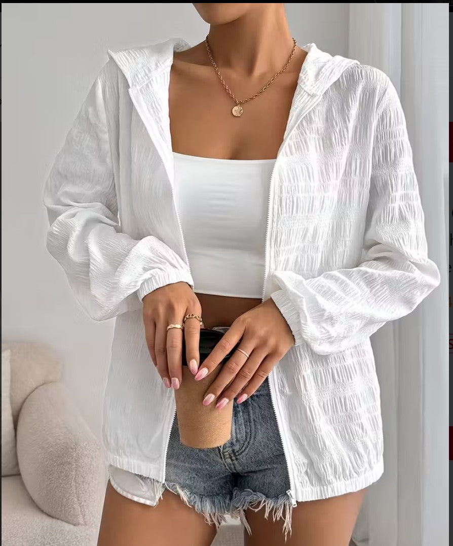 Hooded Jacket in White