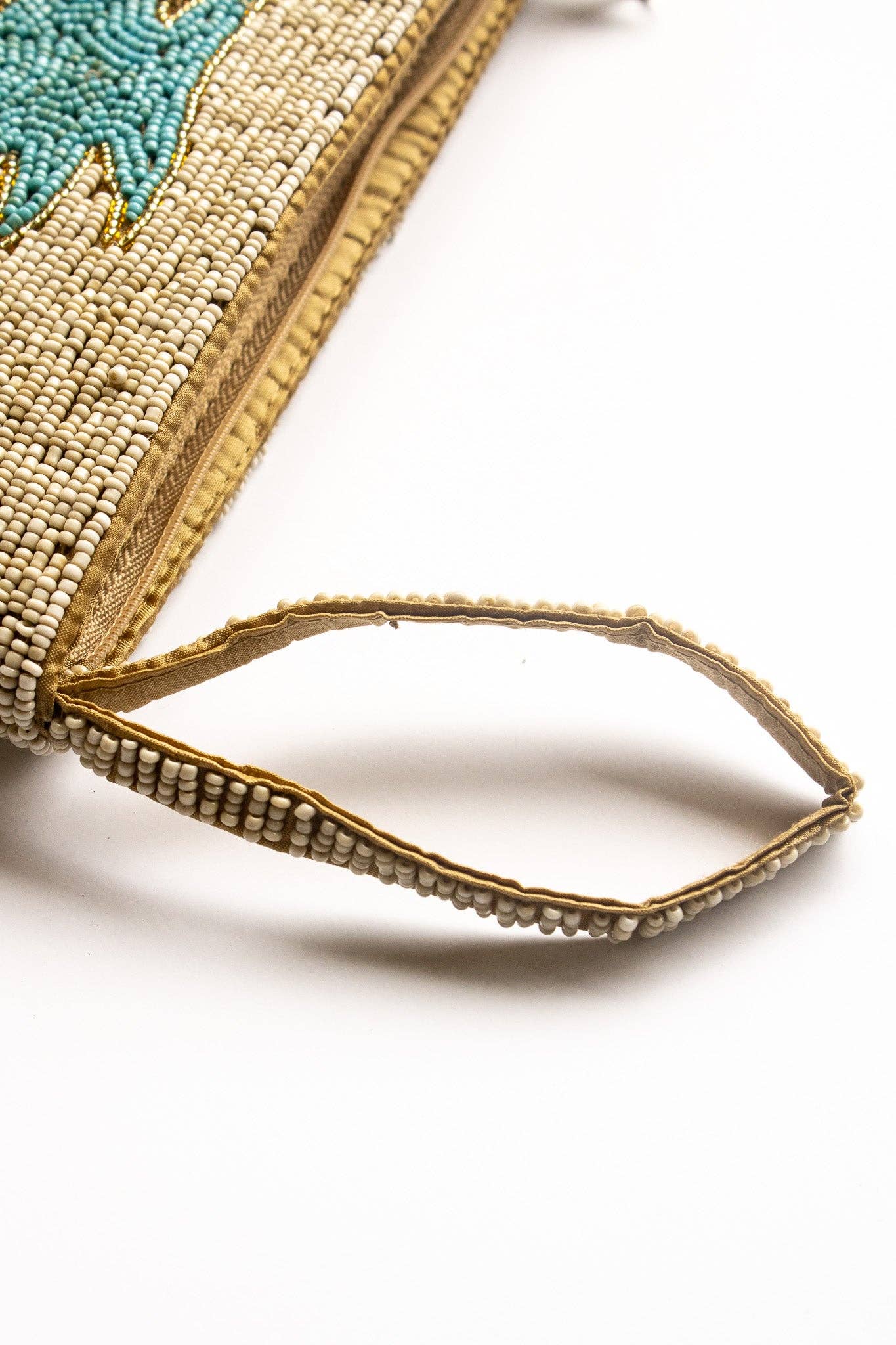 Palm Tree Beaded Clutch