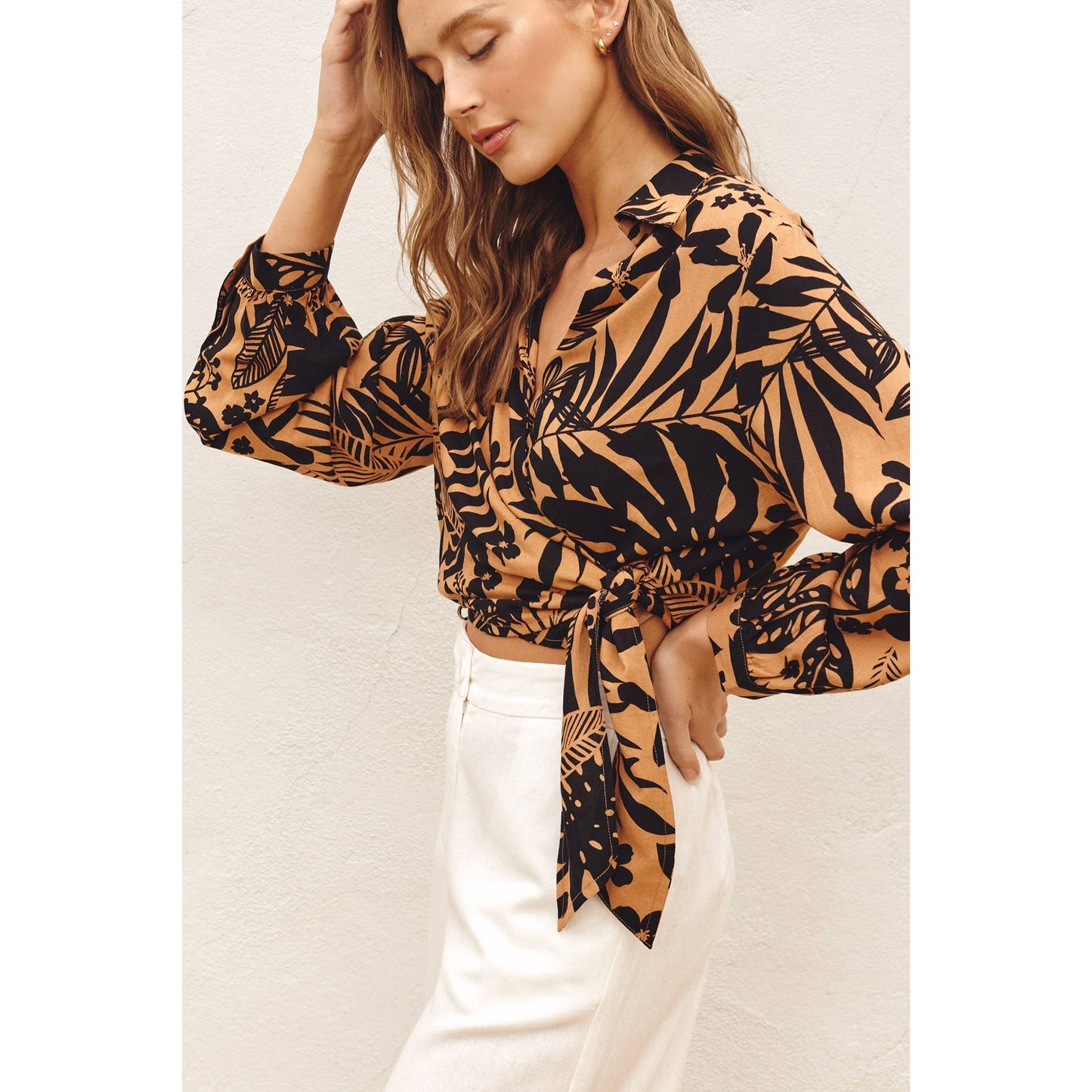 Palm Wrap Collared Shirt