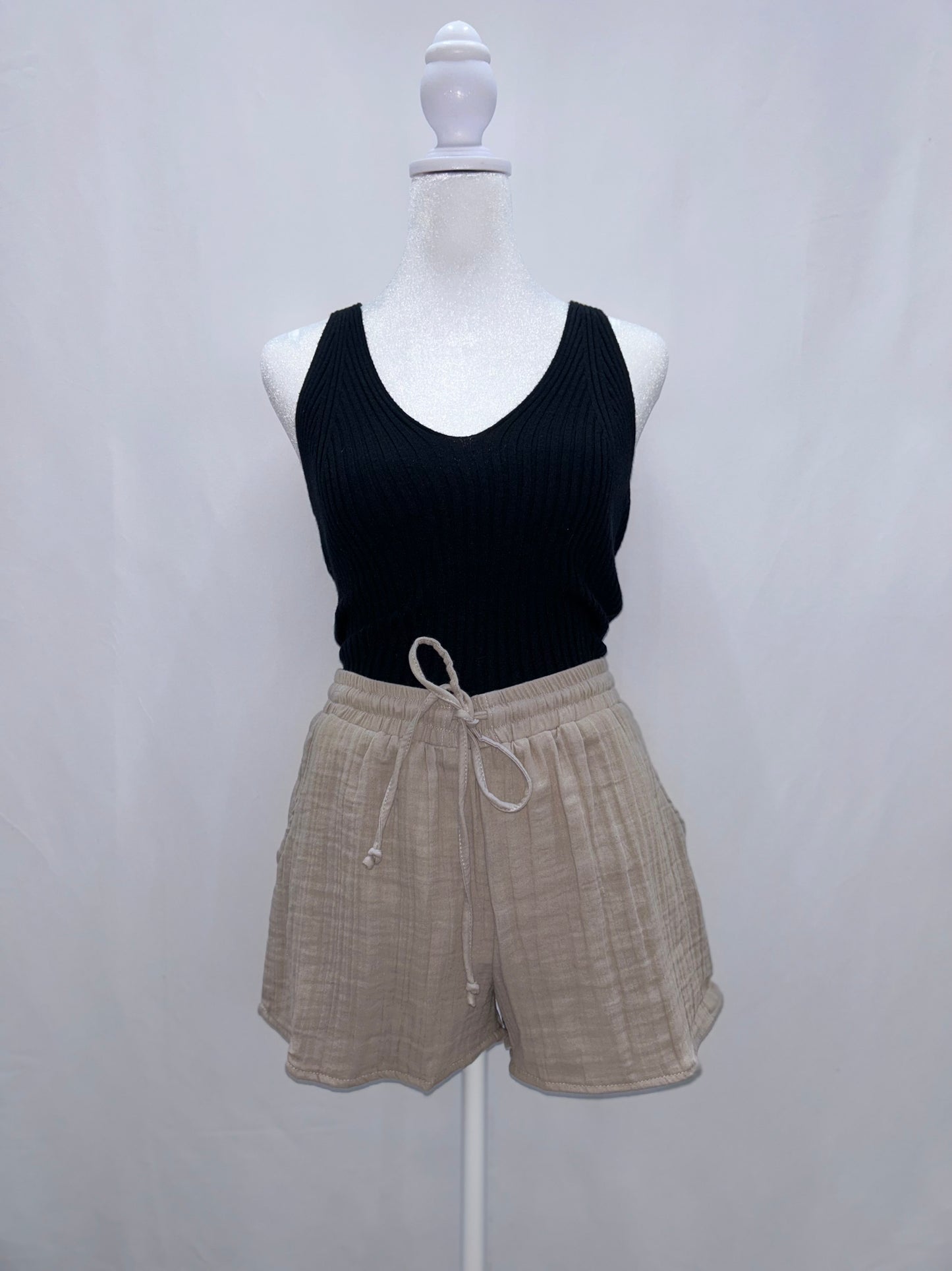 Stone Cotton Cabana Shorts (L)