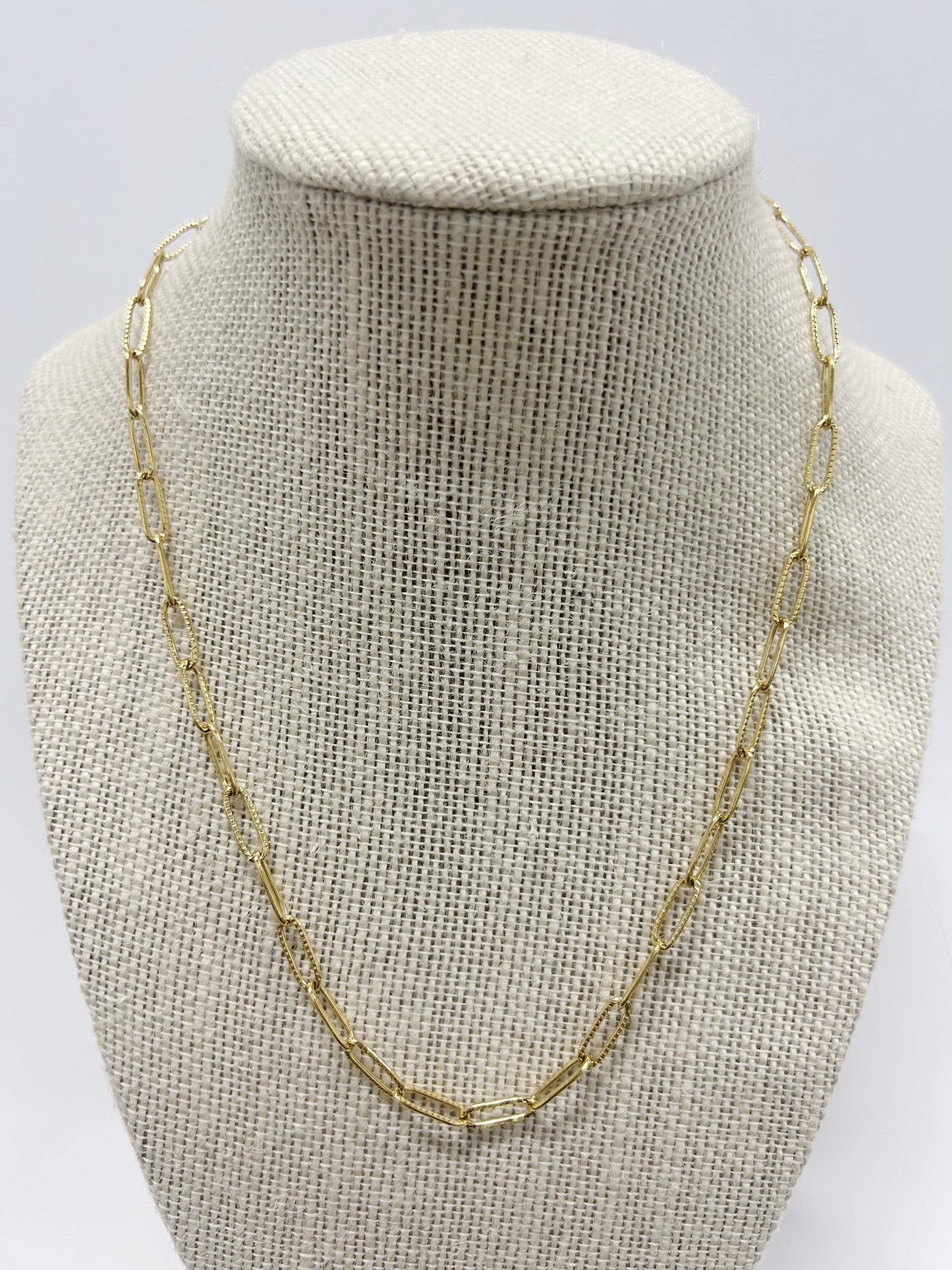 Paperclip Gold Necklace