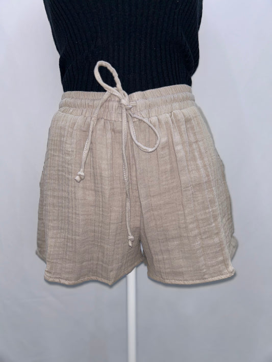 Stone Cotton Cabana Shorts (S)