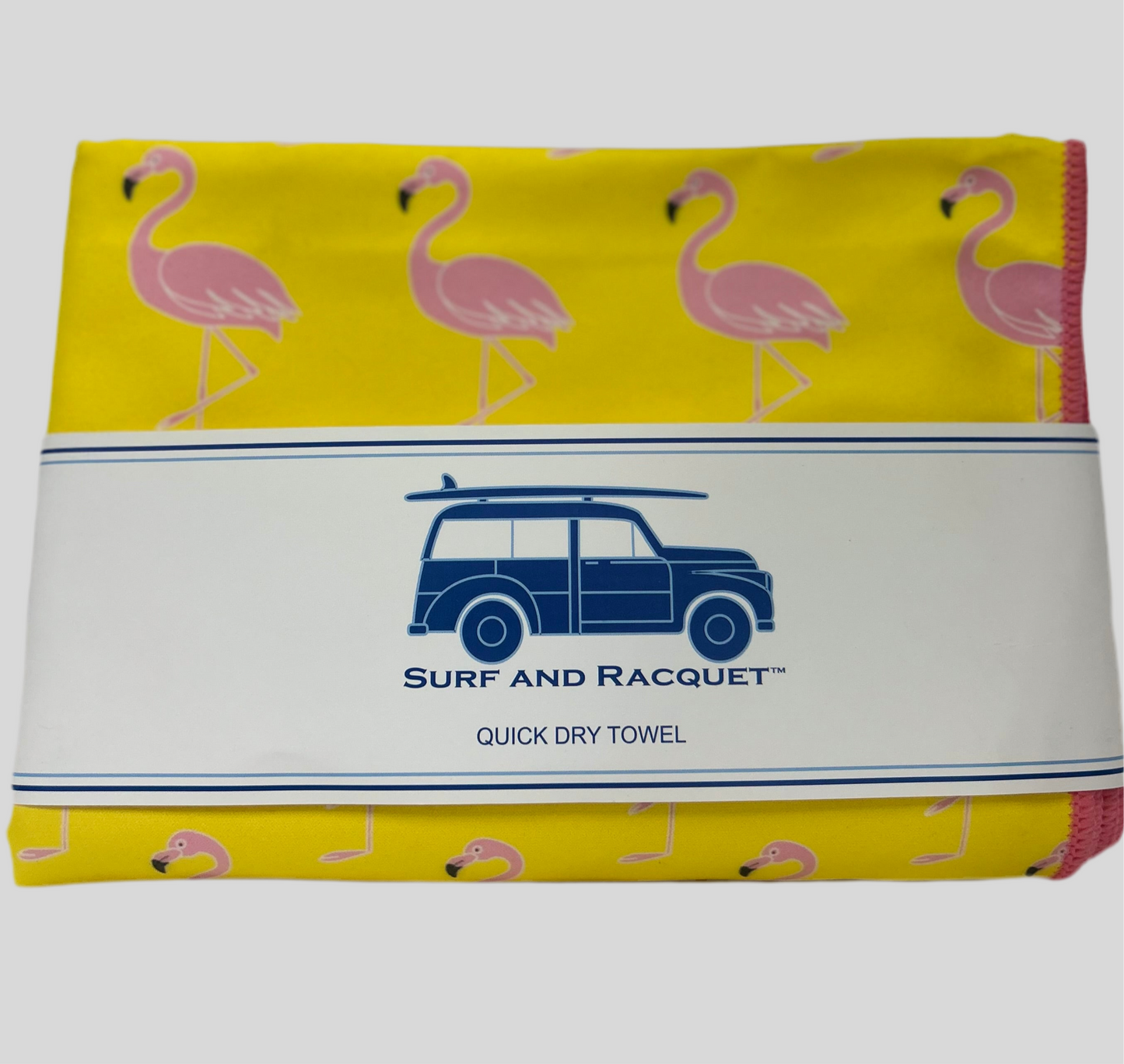 Flamingo Quick Dry Towel | Yellow & Pink