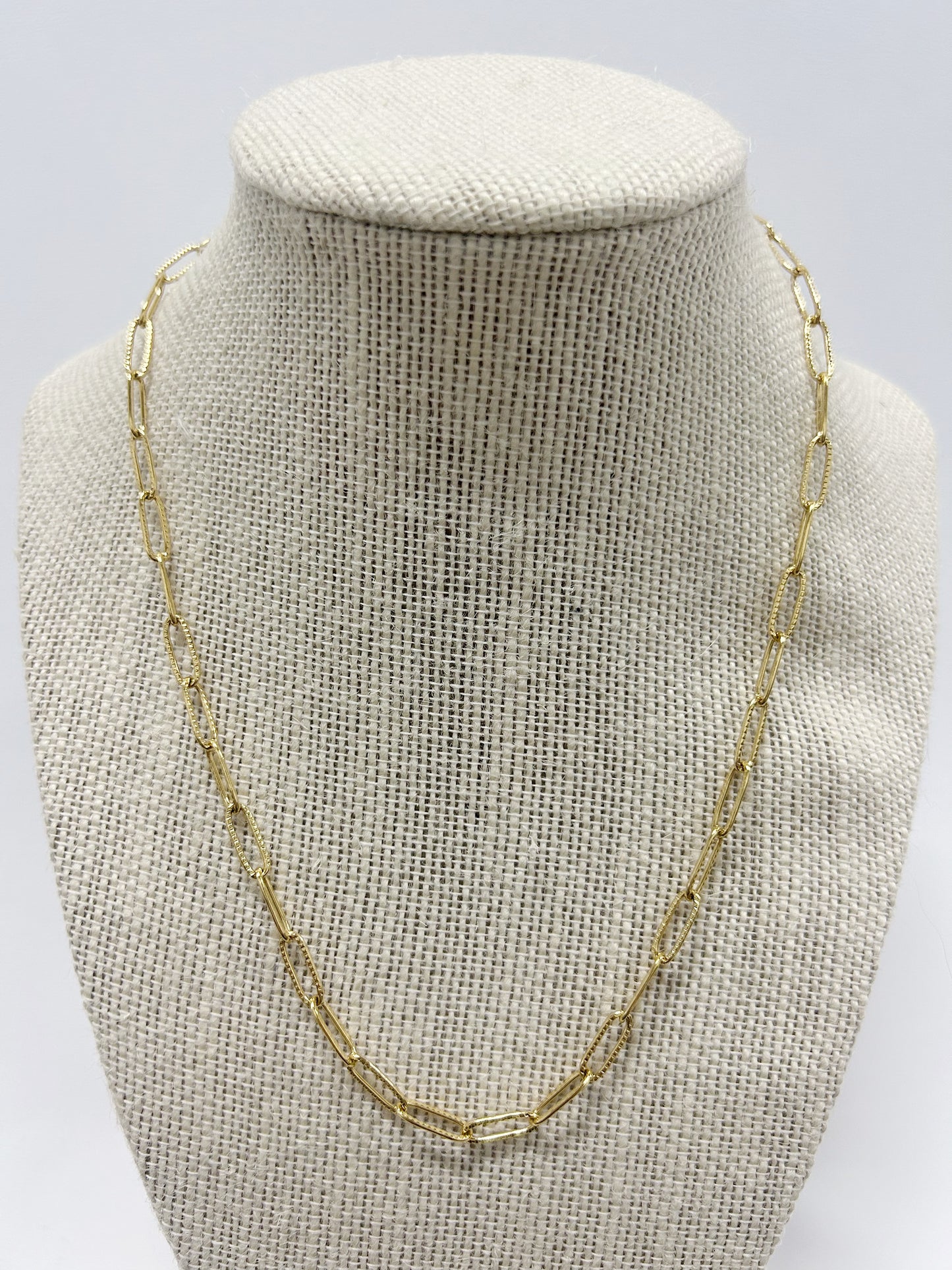 Paperclip Gold Necklace