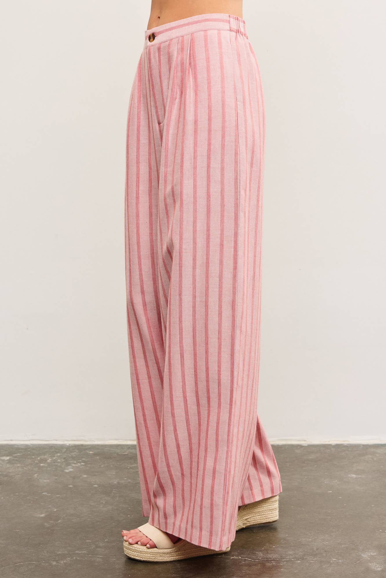 STRIPE WIDE LEG PANTS