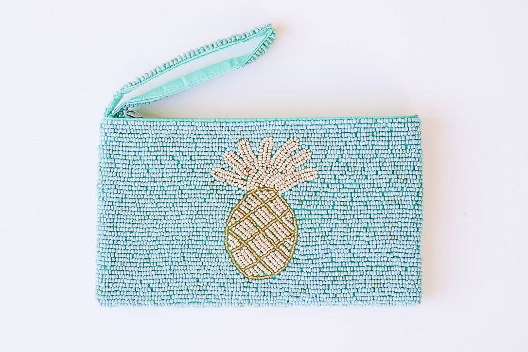 Pineapple Beaded Clutch