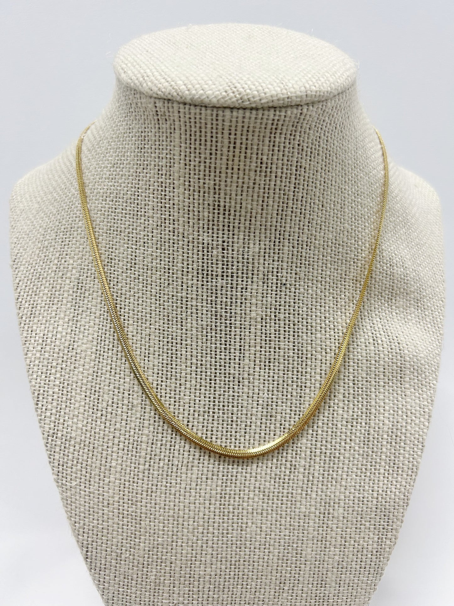 Solid Harringbone Gold Necklace