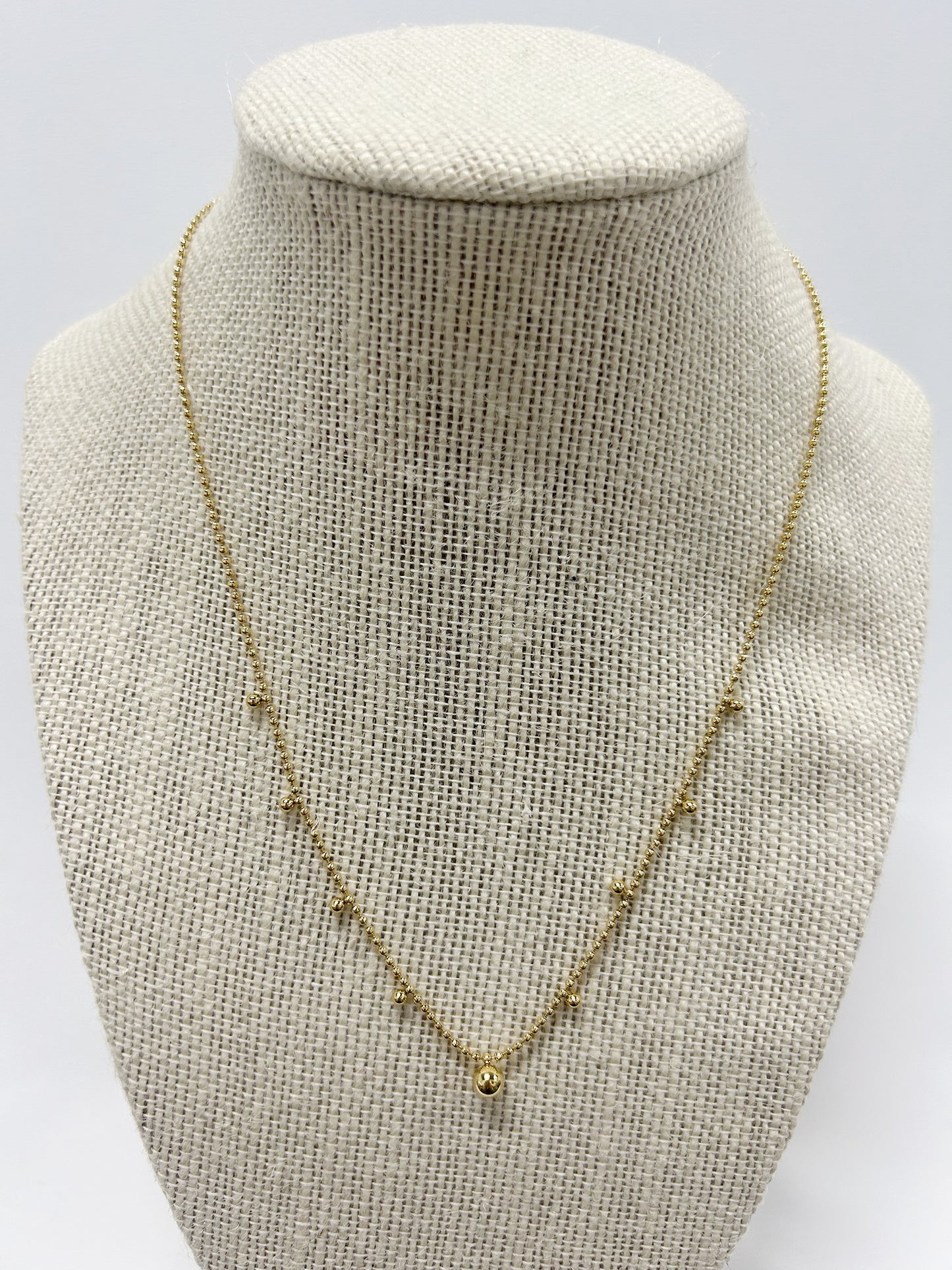 Ball Chain Gold Necklace