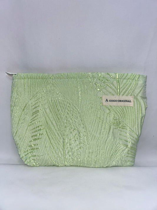 Basho Leaf  Cosmetic Bag Solid Green