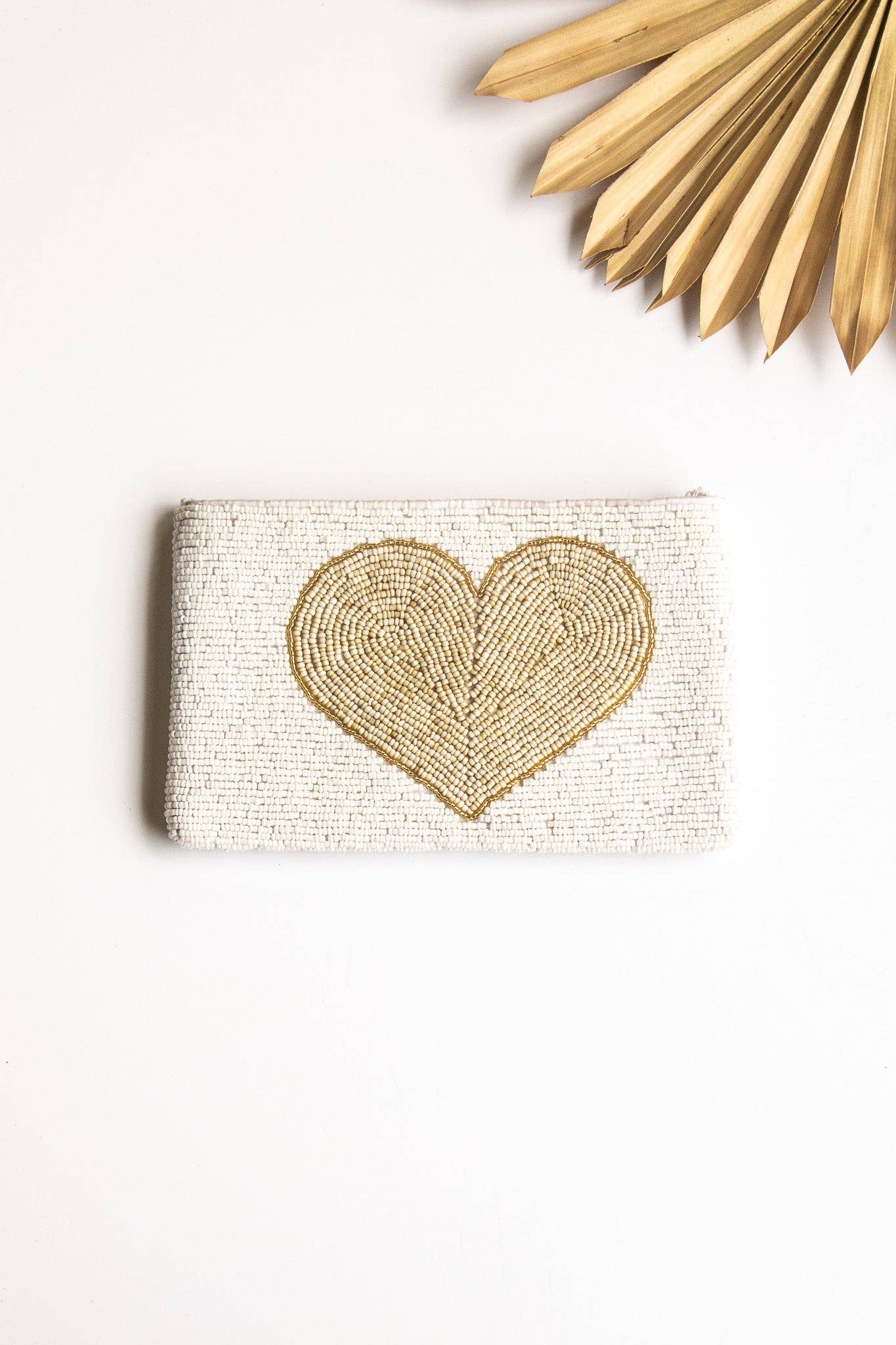 Heart Beaded Clutch