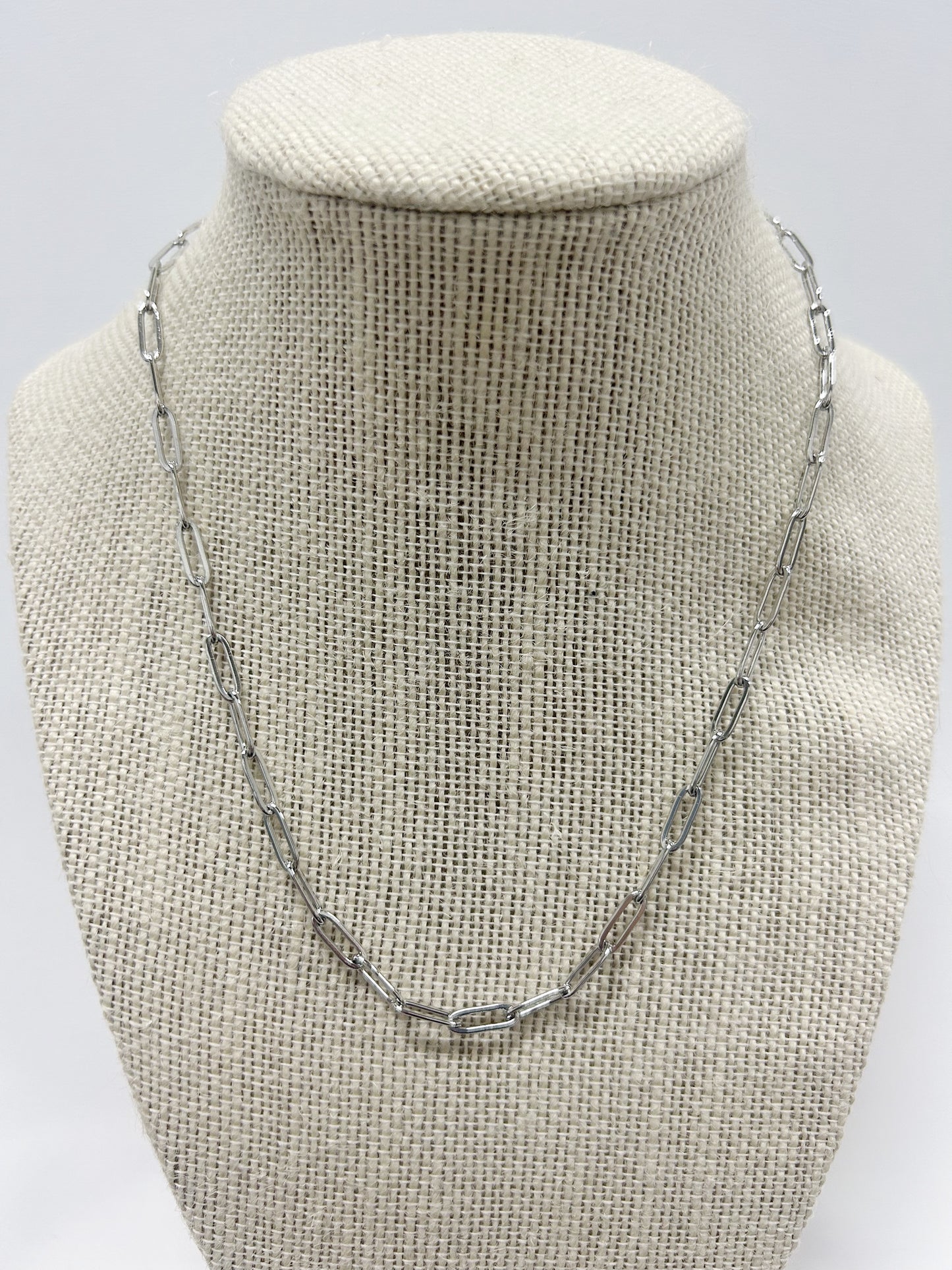 Paperclip Silver Necklace