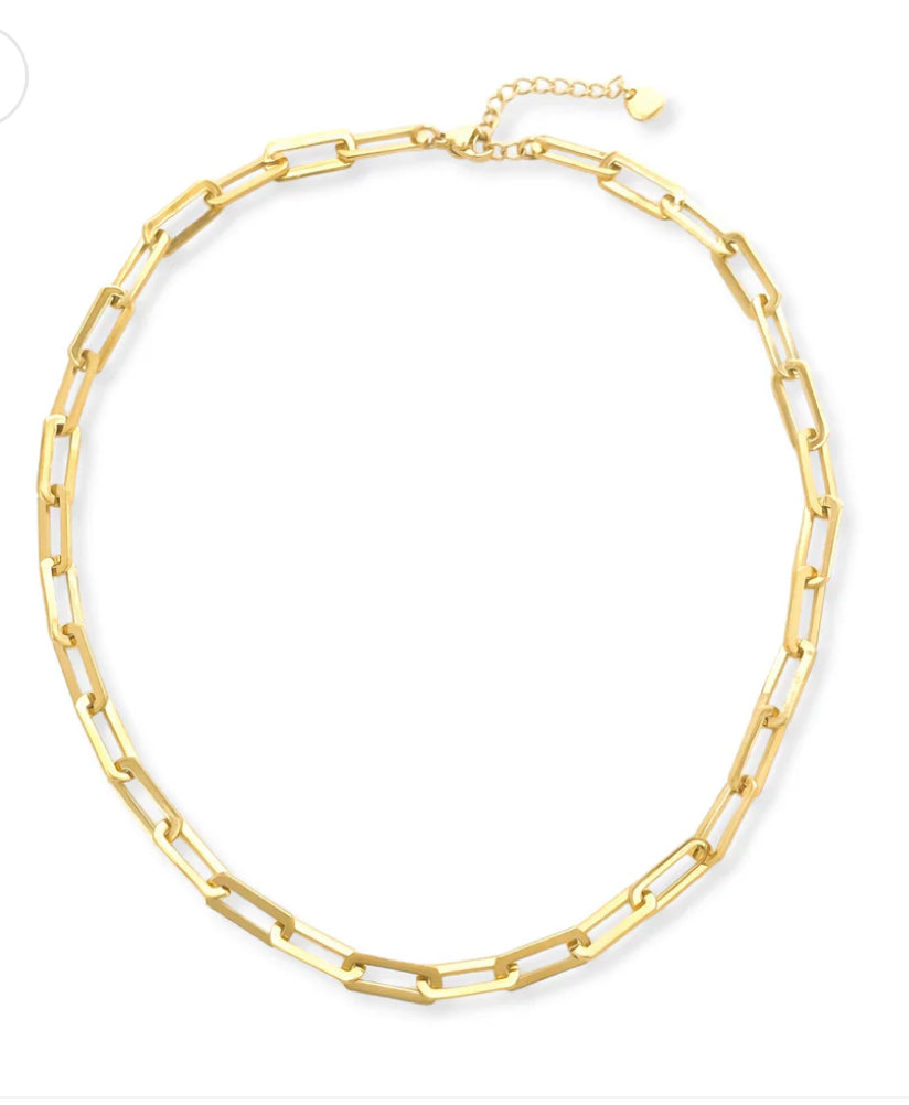 Paperclip Gold Necklace