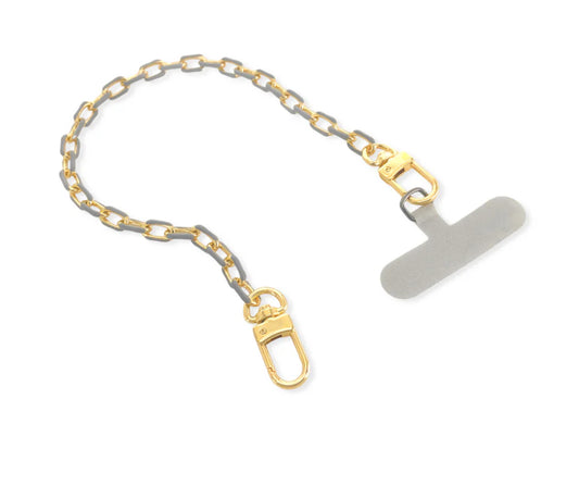 Short Enamel Phone Chain Grey