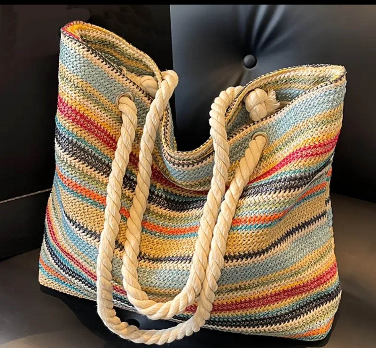 Boho Striped Shoulder Bag