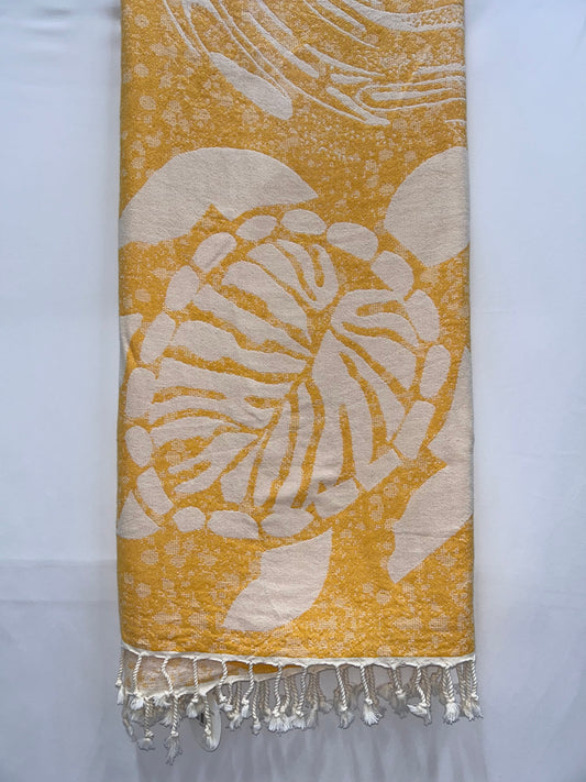 Ocean Turtle Towel MUSTARD