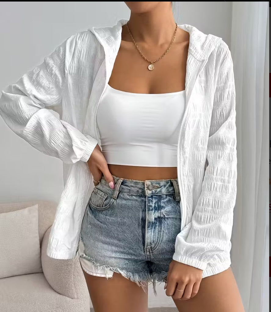 Hooded Jacket in White
