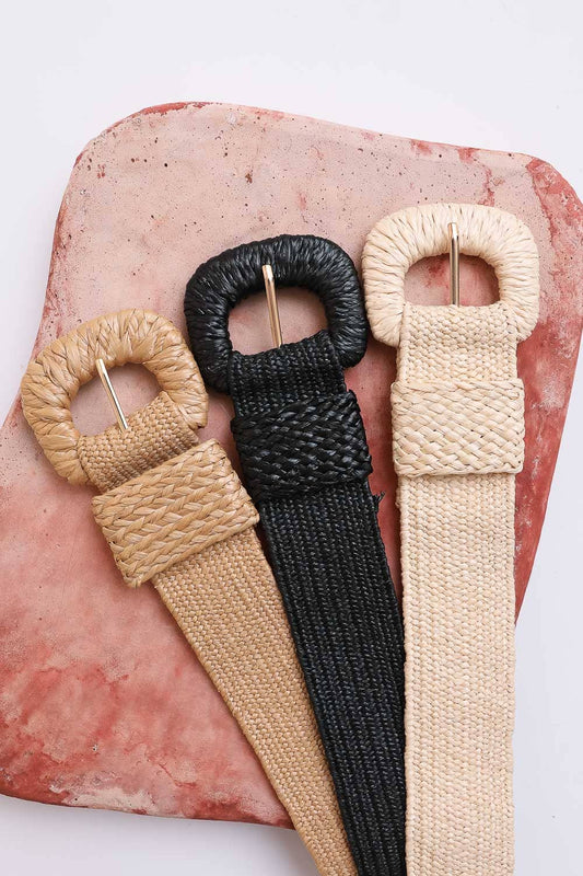 Stretchable Raffia Belt