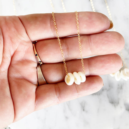 Puka Shell Necklace on 14kt Gold Filled Chain