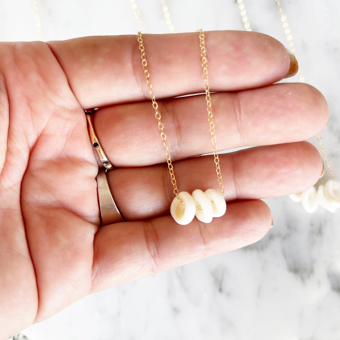 Puka Shell Necklace on 14kt Gold Filled Chain