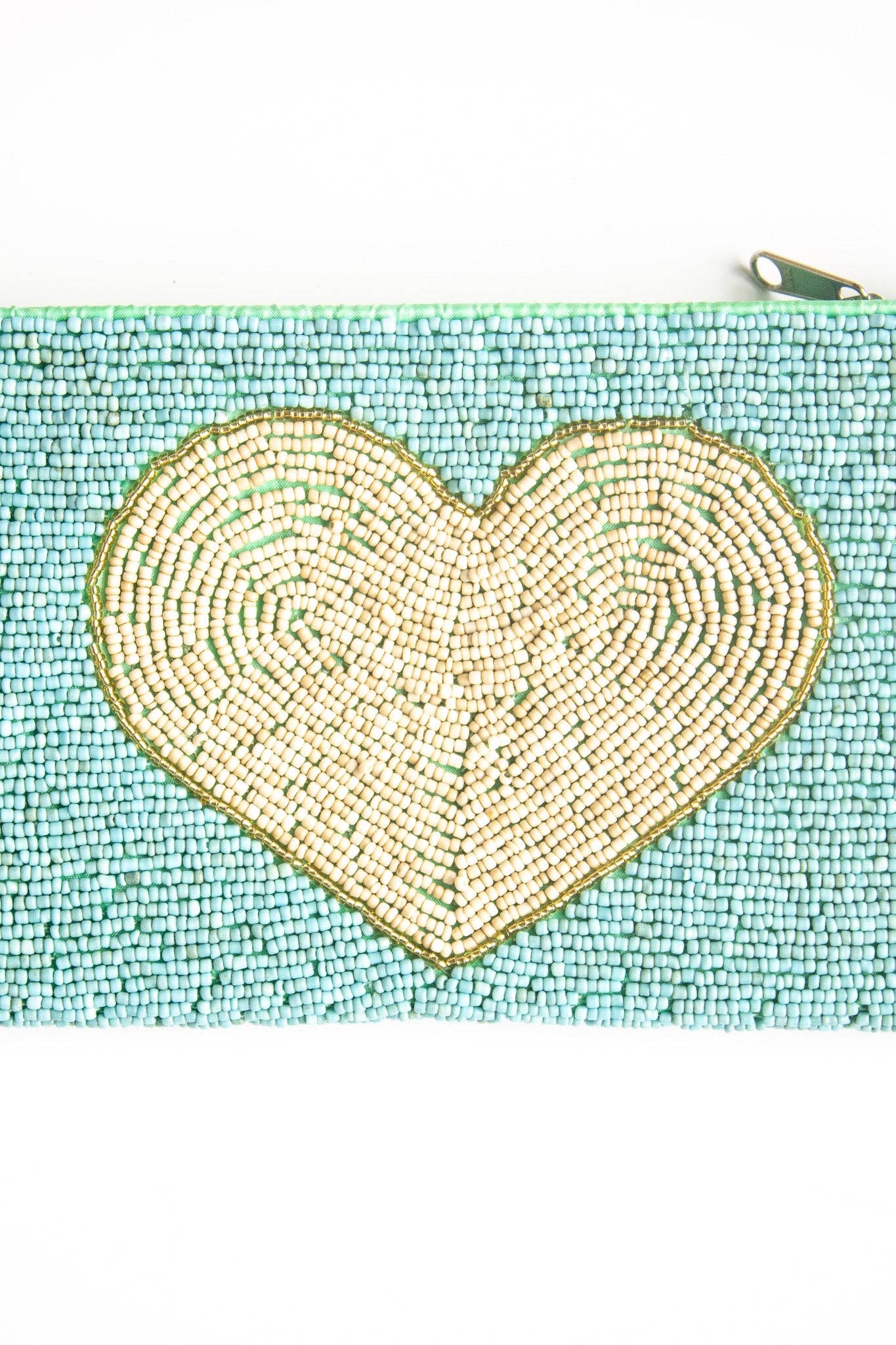 Heart Beaded Clutch