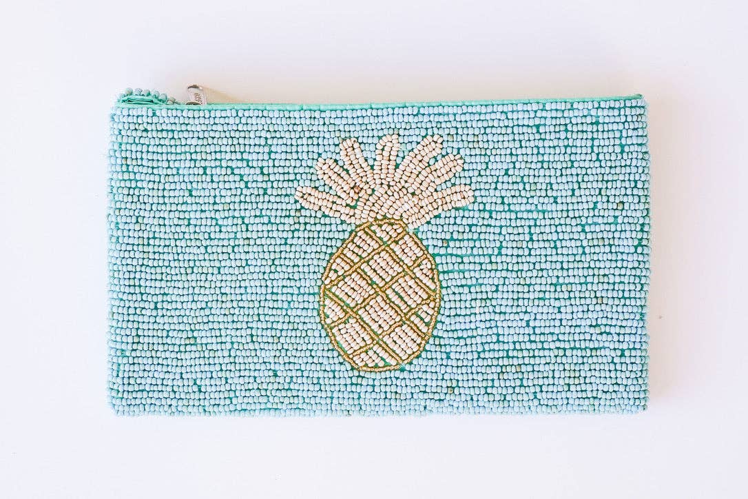 Pineapple Beaded Clutch