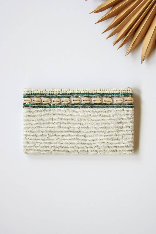 Shell Beaded Clutch
